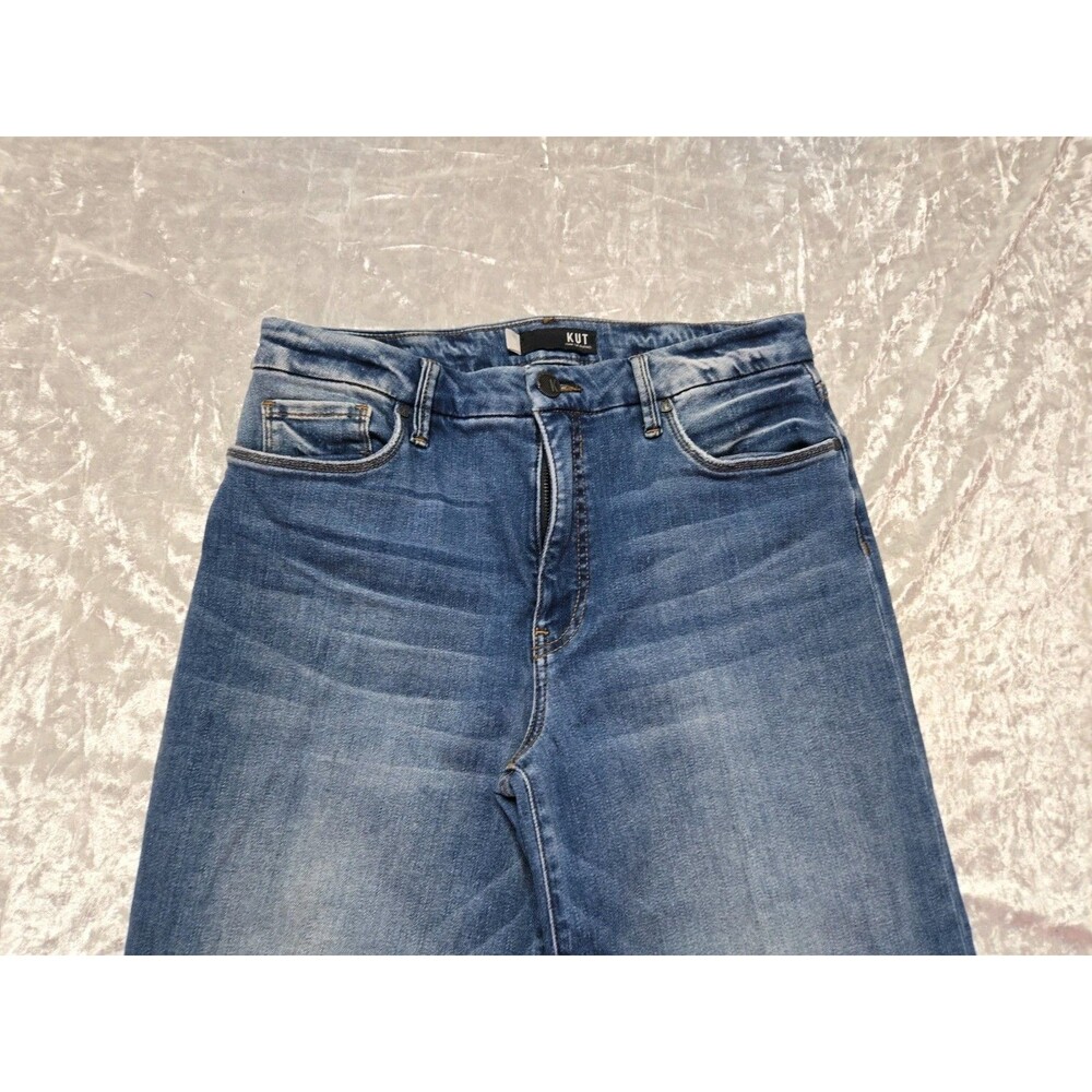 KUT from the Kloth Fab Ab Meg High-Rise Wide-Leg Toughness Wash Jeans Size 10 - Picture 5 of 16